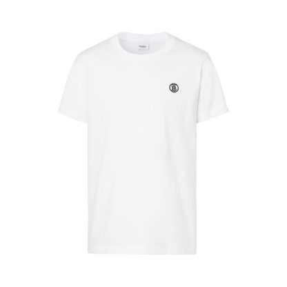 BURBERRY Parker T-Shirt Men Regular Fit T-Shirts White A1464 for sale