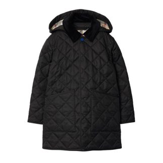 BURBERRY Quilted Coat Juniors Kids Black A1189  for sale