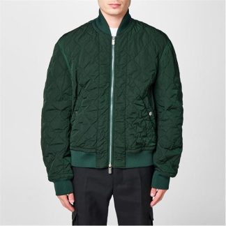 BURBERRY Quilted Nylon Bomber Jacket Men Ivy  for sale