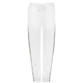 BURBERRY Rane Checked Joggers Women White A1464  for sale