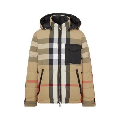 BURBERRY Reversible Recycled Nylon Puffer Jacket Men Arc Beige A7028  for sale