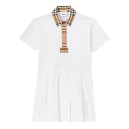 BURBERRY Sigrid Dress Kids Polo Dresses White A1464 for sale