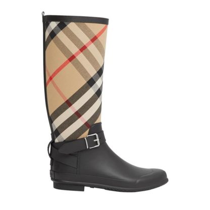 BURBERRY Simeon Rubber Boots Women Blk Arcb A1189  for sale