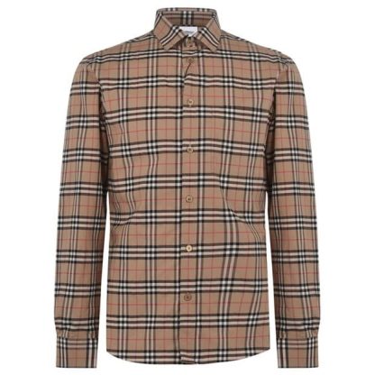 BURBERRY Simpson Shirt Men Patterned Shirt - Long Sleeve Arc B Chk A7028 for sale