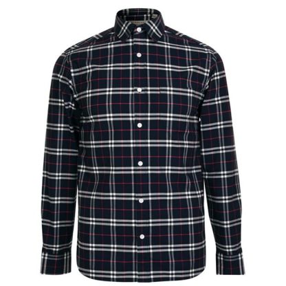 BURBERRY Simpson Shirt Men Patterned Shirt - Long Sleeve Navy Chck A1960 for sale