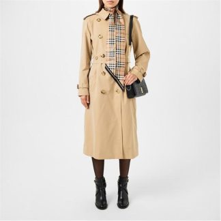 BURBERRY The Long Waterloo Heritage Trench Coat Women Honey A1366  for sale