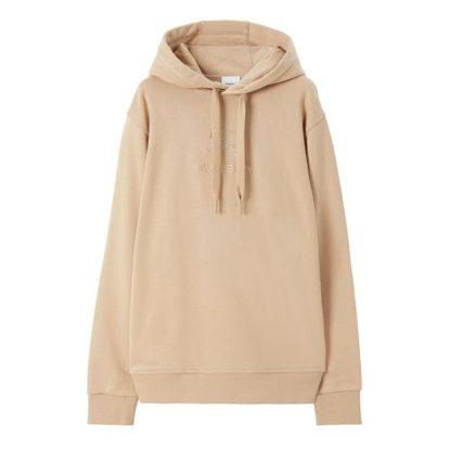 BURBERRY Tidan Embroidered Logo Hoodie Men Soft Fawn A7405  for sale