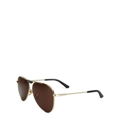 Balenciaga BALENCIAGA SUNGLASSES BB0244S Unisex Aviator Sunglasses GOLD for sale