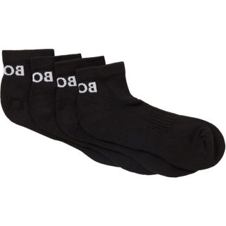 Boss 2 Pack Sport Ankle Socks Men Trainer Socks Black 001 for sale