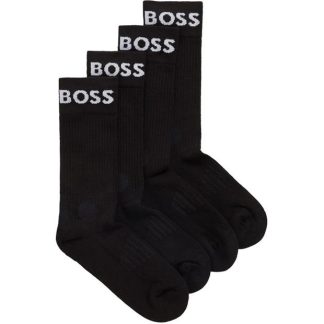 Boss 2 Pack Sport Crew Socks Mens Men Crew Socks Black 001 for sale