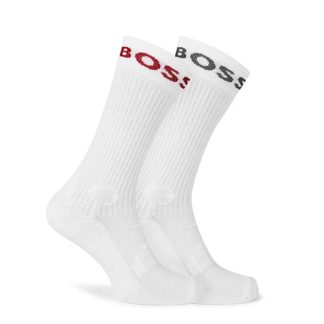 Boss 2 Pack Sport Crew Socks Mens Men Crew Socks Open White 113 for sale