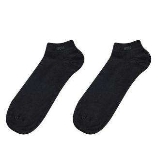 Boss 2 Pack Trainer Socks Men Trainer Socks Black 001 for sale