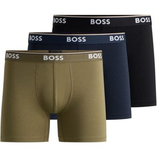 Boss 3-pack Boxer Shorts Men Boxer Briefs Grn/Nvy/Blu 983 for sale