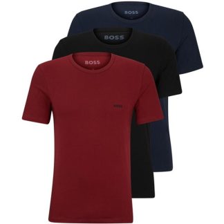 Boss 3-pack Classic T-shirts Men Regular Fit T-Shirts Nvy/Red/BLK 977 for sale