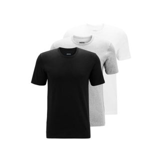 Boss 3-pack Classic T-shirts Men Regular Fit T-Shirts Wht/Blk/Gry 999 for sale