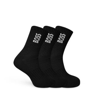 Boss 3-pack Crew Sock Men's Men Crew Socks Black 001 for sale