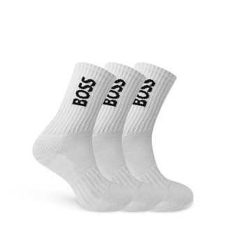 Boss 3-pack Crew Sock Men's Men Crew Socks White 100 for sale