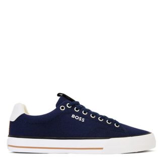 Boss Aiden Tenn Canvas Trainers Men Dark Blue 404  for sale