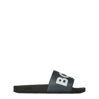 Boss Aryeh Sliders Men Pool Shoes Black/Grey for sale