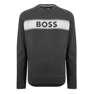 Boss Authentic Sweatshirt 10208539 Men Crew Sweaters Medium Grey 039 for sale