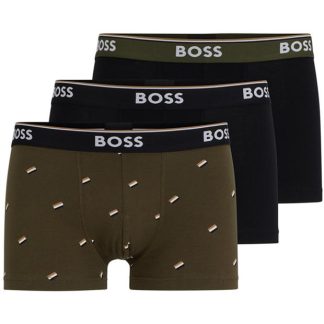 Boss Bodywear 3 Pack Power Boxer Shorts Men Trunks AOP/Blk/Blk 963 for sale