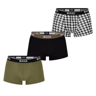 Boss Bodywear 3 Pack Power Boxer Shorts Men Trunks AOP/Grn/Blk 965 for sale