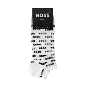 Boss Boss 2p As Allover Cc 10244554 01 Men Crew Socks White 100 for sale