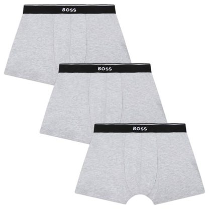 Boss Boss 3 Pck Boxers Jn42 Kids Boxers Grey A32 for sale