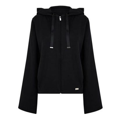 Boss Boss Arya Hooded Jacket 10259976 01 Women Pyjama Long Sleeve Tops Black for sale