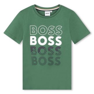 Boss Boss Bld Logo Tee Jn42 Kids Regular Fit T-Shirts Khaki 651 for sale