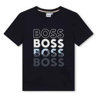 Boss Boss Bld Logo Tee Jn42 Kids Regular Fit T-Shirts Navy 849 for sale