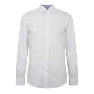 Boss Boss H Hank Shirt Men Plain Shirt - Long Sleeve White 100 for sale