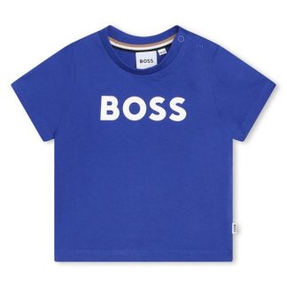 Boss Boss Large Logo T-Shirt Infant Boys Kids Regular Fit T-Shirts Splash 79B for sale