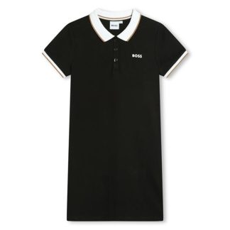 Boss Boss Lgo Polo Drs Jn42 Kids Polo Dresses Black 09B for sale