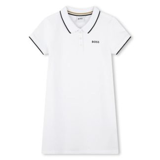 Boss Boss Lgo Polo Drs Jn42 Kids Polo Dresses White 10P for sale