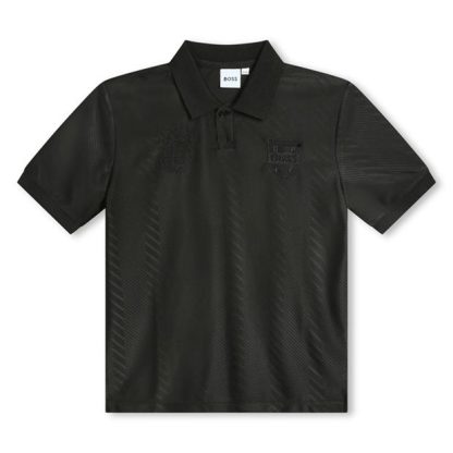 Boss Boss Lgo Polo Jn42 Kids Black 09B  for sale