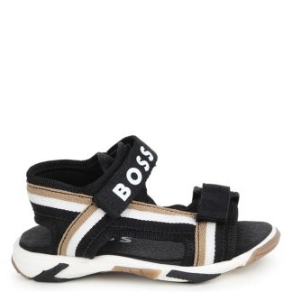 Boss Boss Lgo Sandals In42 Kids Flat Sandals Black 09B for sale