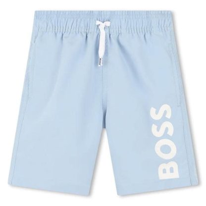 Boss Boss Lgo Swim Jn42 Kids Swim Shorts Pale Blue 783 for sale