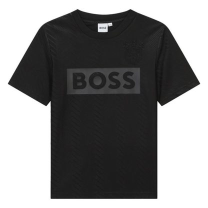 Boss Boss Lgo Tshrt Jn42 Kids Regular Fit T-Shirts Black 09B for sale