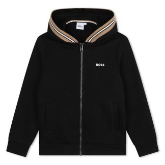 Boss Boss Lgo Zip Jn44 Kids Zip Hoodies Black 09B for sale