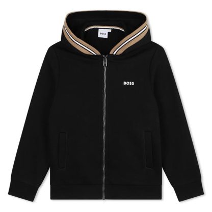 Boss Boss Lgo Zip Jn44 Kids Zip Hoodies Black 09B for sale