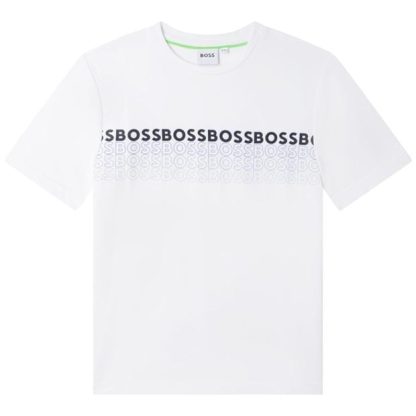 Boss Boss Logo T-Shirt Junior Boys Kids Regular Fit T-Shirts White 10P for sale