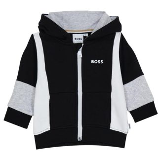 Boss Boss Logo Zip Hoodie Infants Kids Zip Hoodies Black 09B for sale