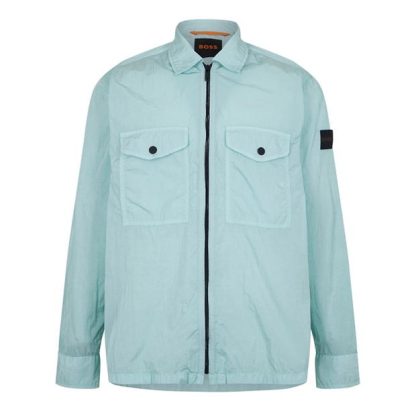 Boss Boss Lovel-Zip 8 10243198 02 Men Overshirts Turquoise/Aqua for sale