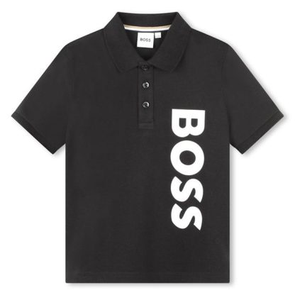 Boss Boss Lrg Lgo Polo Jn42 Kids Short Sleeve Polos Black 09B for sale