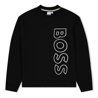 Boss Boss Lrg Lgo Sweat Jn34 Kids Crew Sweaters Black 09B for sale