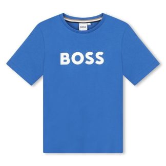 Boss Boss Lrg Lgo Tee Jn42 Kids Regular Fit T-Shirts Elec Blue 872 for sale