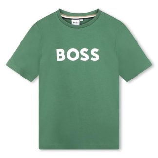 Boss Boss Lrg Lgo Tee Jn42 Kids Regular Fit T-Shirts Khaki 651 for sale