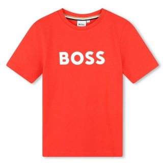 Boss Boss Lrg Lgo Tee Jn42 Kids Regular Fit T-Shirts Red 997 for sale