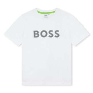 Boss Boss Lrg Lgo Tee Jn42 Kids White 10P  for sale